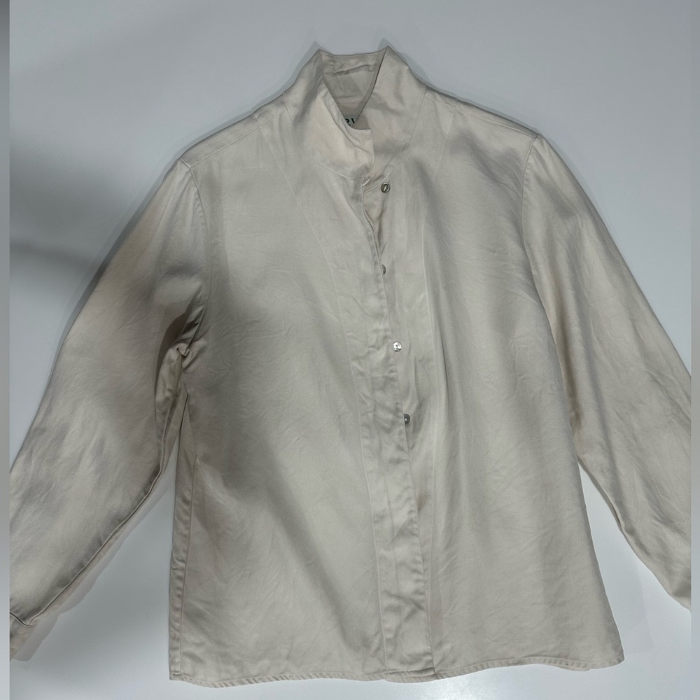 Orvis Cream 100% silk Button-Up Shirt